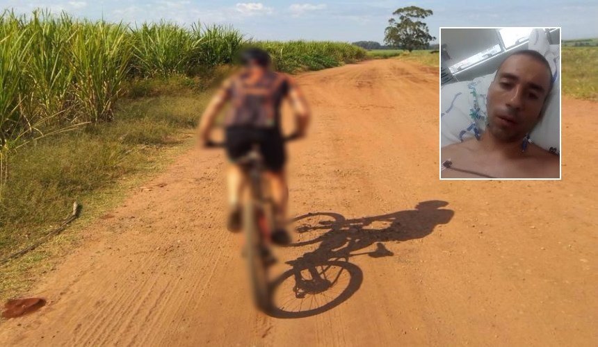 GUAPIAÇU -  ATROPELADO POR TRATOR, ciclista grava mensagem de superação e fé na recuperação