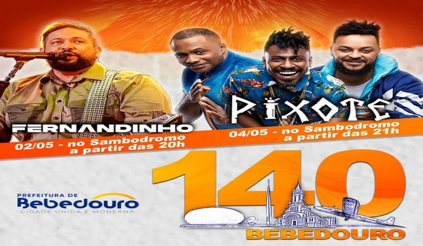 BEBEDOURO celebrará seus 140 anos com Desfile Cívico, shows e Bolo de aniversário